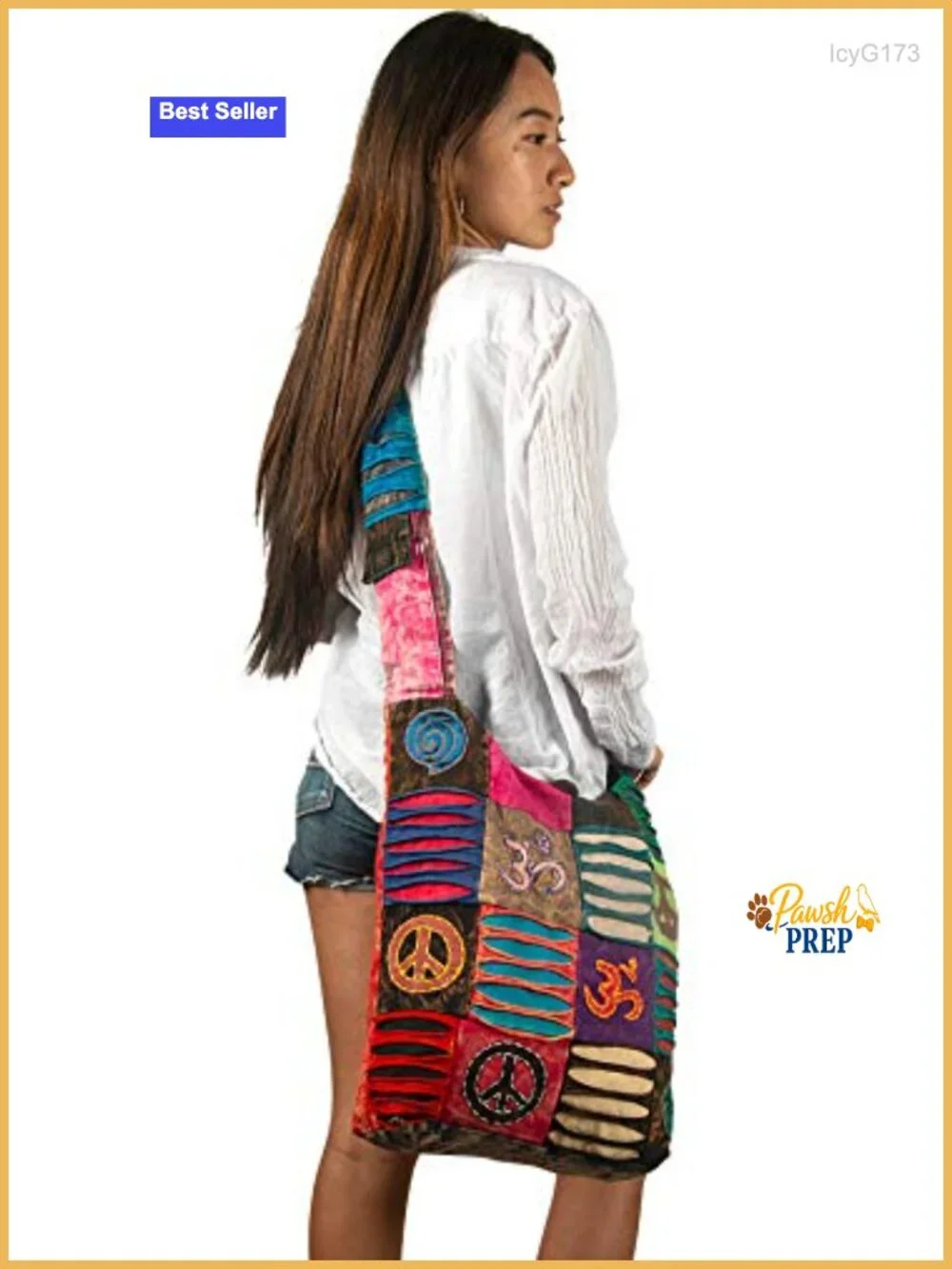 Handmade Patchwork Hobo Bag Organic Cotton Quilted Boho Shoulder Purse Zipper